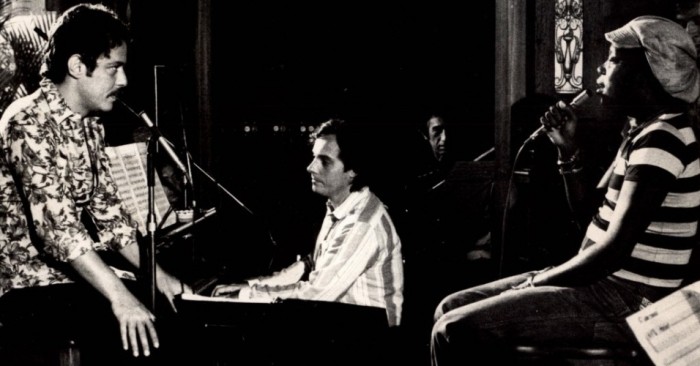 Chico Buarque, Milton Nascimiento et Francis Hime en 1977